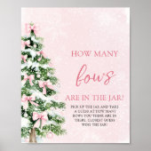Bows Christmas Guess Hoeveel Bows Baby shower Poster (Voorkant)