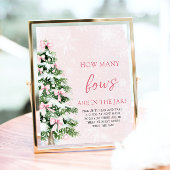 Bows Christmas Guess Hoeveel Bows Baby shower Poster