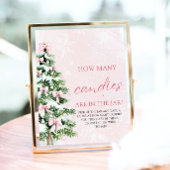 Bows Christmas Guess Hoeveel Snoepjes Baby shower Poster