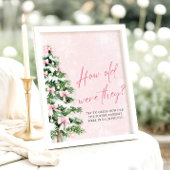 Bows Christmas Hoe oud waren ze Baby shower spel Poster