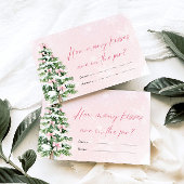 Bows Christmas Hoeveel Kisses Baby shower spel Kaart