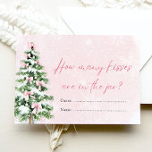 Bows Christmas Hoeveel Kisses Baby shower spel Kaart