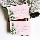 Bows Christmas Hoeveel Kisses Baby shower spel Kaart