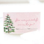 Bows Christmas Hoeveel Sneeuwballen Baby shower sp Informatiekaartje