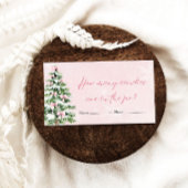 Bows Christmas Hoeveel Snoepjes Baby shower spel Informatiekaartje