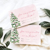 Bows Christmas Hoeveel Snoepjes Baby shower spel Kaart