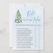 Bows Christmas Old Wives Tales Baby Shower Game Kaart (Voorkant)