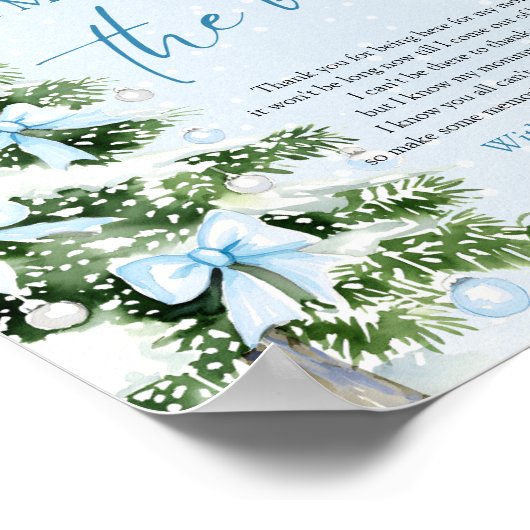 Bows Christmas Tree A Message From The Bump Sign Poster (Hoek)