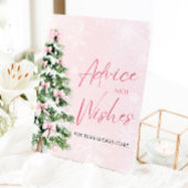 Bows Christmas Tree Baby shower Advies en wensen Reclamebord Met Voetstuk