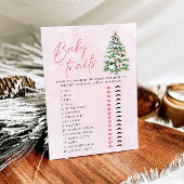 Bows Christmas Tree Baby Traits Baby shower Game Kaart