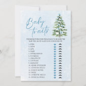 Bows Christmas Tree Baby Traits Baby Shower Game Kaart (Voorkant)