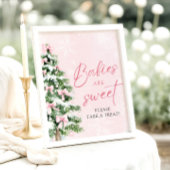 Bows Christmas Tree Baby's zijn zoet Neem een trak Poster