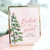 Bows Christmas Tree Baby's zijn zoet Neem een trak Poster