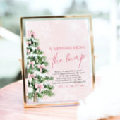 Bows Christmas Tree Een bericht van het Bump Sign Poster