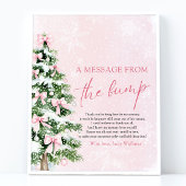 Bows Christmas Tree Een bericht van het Bump Sign Poster