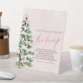 Bows Christmas Tree Een bericht van het Bump Sign Reclamebord Met Voetstuk (Insitu)