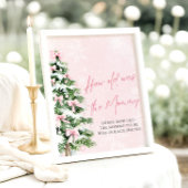 Bows Christmas Tree Hoe oud was mama spelbord Poster