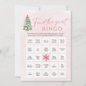 Bows Christmas Vind het Guest Bingo Baby shower Kaart (Voorkant)