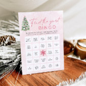 Bows Christmas Vind het Guest Bingo Baby shower Kaart