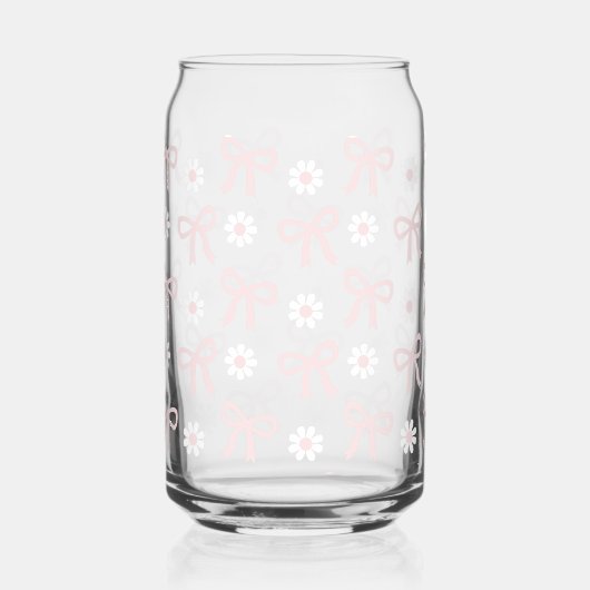 Bows & Daisy's Glas (roze) (Voorkant)