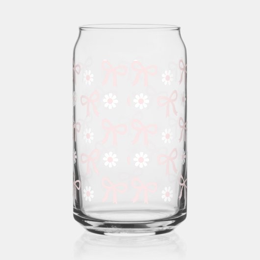 Bows & Daisy's Glass (pink) Blikvorm Glas (Rechts)