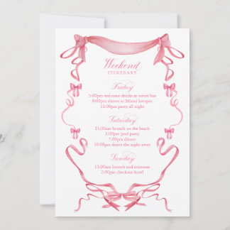 Bows en Babes Meidenclub Bachelorette Uitnodiging