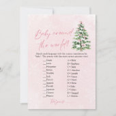 Bows Kerstmis Baby rond de wereld Baby shower Kaart (Voorkant)