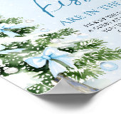 Bows Kerstmis Raad hoeveel kusjes Baby Shower Poster (Hoek)