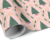 Bows on Christmas Tree Whimsy Wonderland Wrapping  Cadeaupapier (Rol Hoek)