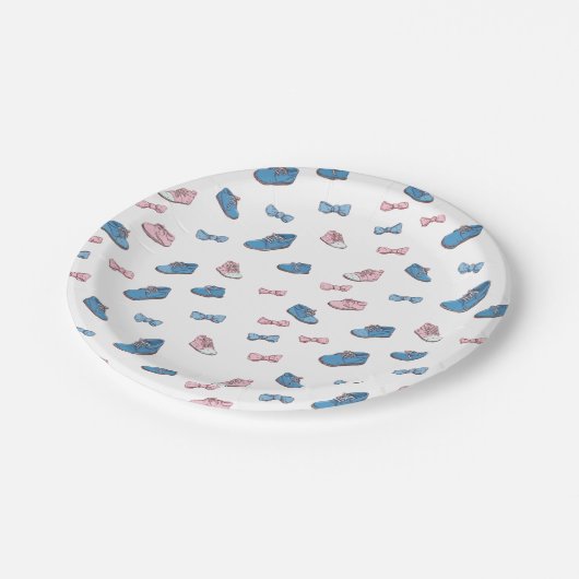 Bows Paper Plates  Papieren Bordje (Gekanteld)