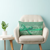 Bows Ribbon & kant met Burlap mint Kussen (Stoel)