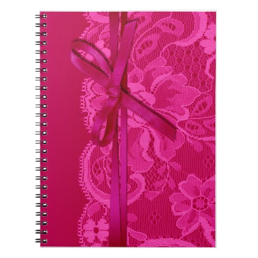 Bows Ribbon & Lace Planner fuschia Notitieboek (Voorkant)