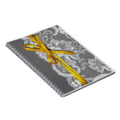 Bows Ribbon & Lace Planner grijs geel Notitieboek (Rechterzijde)