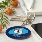 Bowser de Schnauzer-Sleutelhanger Sleutelhanger (Zijkant)