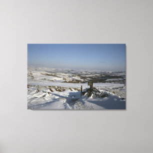 Bowstonegate Winter Cheshire Holiday Card Canvas Afdruk