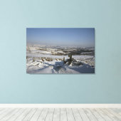 Bowstonegate Winter Cheshire Holiday Card Canvas Afdruk (Insitu (Houten vloer))