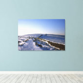 Bowstonegate Winter Holiday Card Canvas Afdruk (Insitu (Houten vloer))