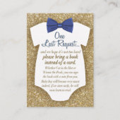 Bowtie Baby shower Book Request Card Insert Visitekaartje (Voorkant)