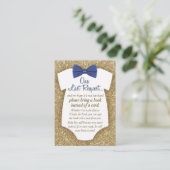 Bowtie Baby shower Book Request Card Insert Visitekaartje (Staand voorkant)