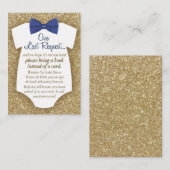 Bowtie Baby shower Book Request Card Insert Visitekaartje (Voorkant / Achterkant)