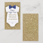 Bowtie Baby shower Diaper Raffle Ticket (Voorkant / Achterkant)