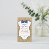 Bowtie Baby shower Diaper Raffle Ticket (Staand voorkant)