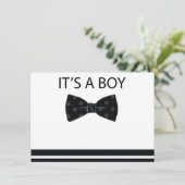 Bowtie Baby shower Uitnodiging (Staand voorkant)
