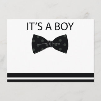 Bowtie Baby shower Uitnodiging