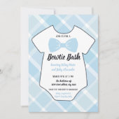 Bowtie Bash Southern Baby shower Invitation Kaart (Voorkant)
