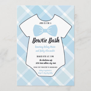 Bowtie Bash Southern Baby shower Invitation Kaart