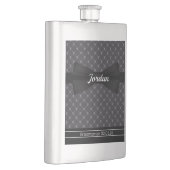 Bowtie en Skulls Monogrammed Flask Flacon (Rechts)