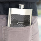 Bowtie en Skulls Monogrammed Flask Flacon (Voorbeeld)