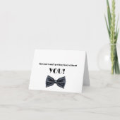 Bowtie Groomsman voorstel Kaart (Voorkant)