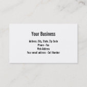 Bowtie Madness Visitekaartje (Achterkant)